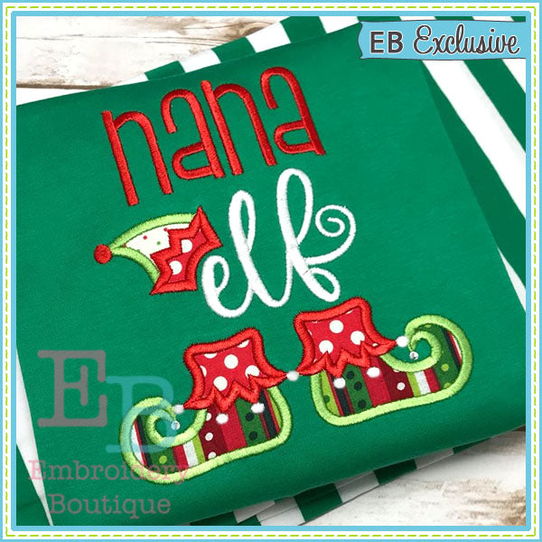 Nana Elf Applique, Applique