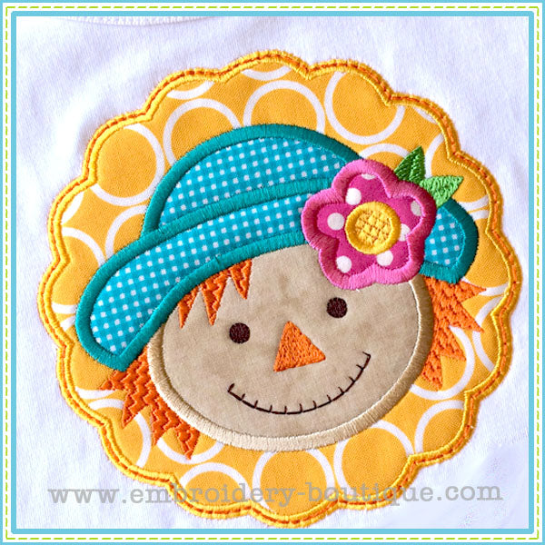 Scarecrow Girl Applique, Applique