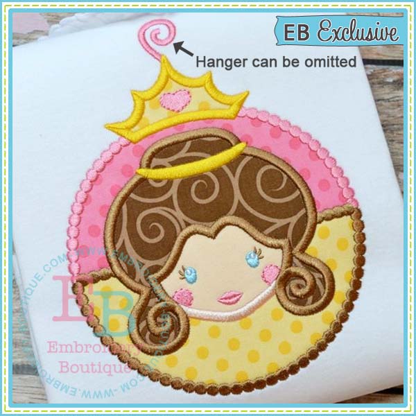 Princess 8 Ornament Applique, Applique