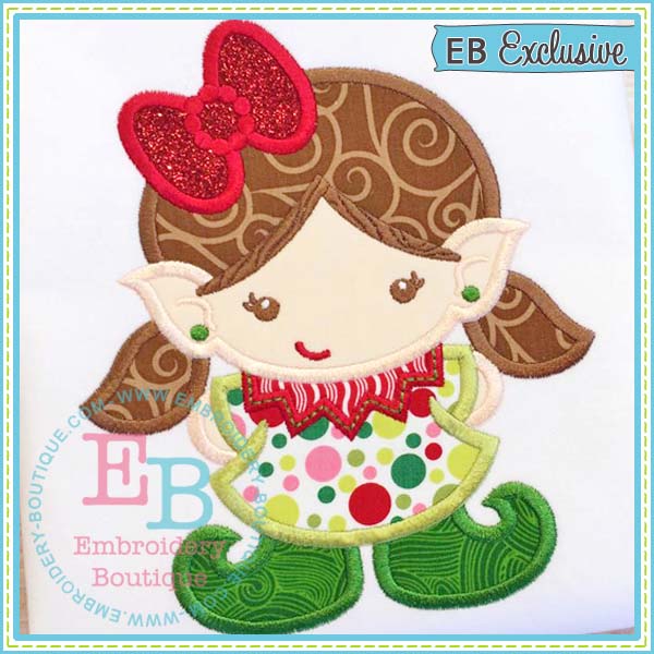 Elf Girl Applique, Applique