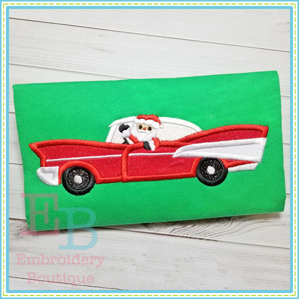 Santa Car Applique, Applique