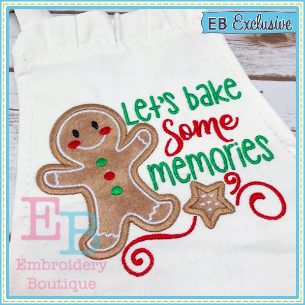 Let's Bake Memories Applique, Applique