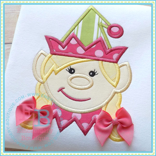 Girl Elf Applique, Applique