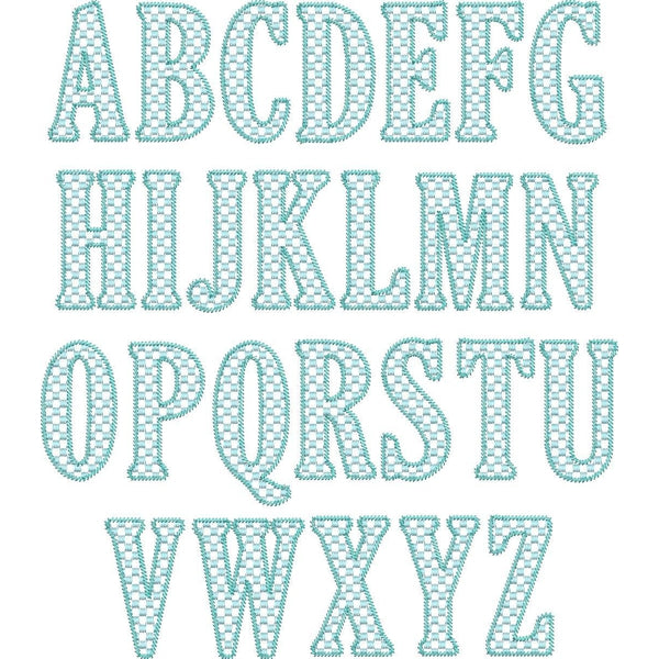 Sketch Capitals Set - Motif Fill Embroidery Font - 5 Full Alphabets, Embroidery Font