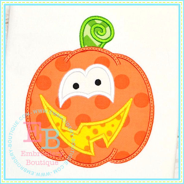 Pumpkin Face 2 Applique, Applique