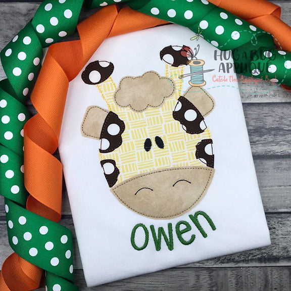 Giraffe Bean Stitch Applique, Applique
