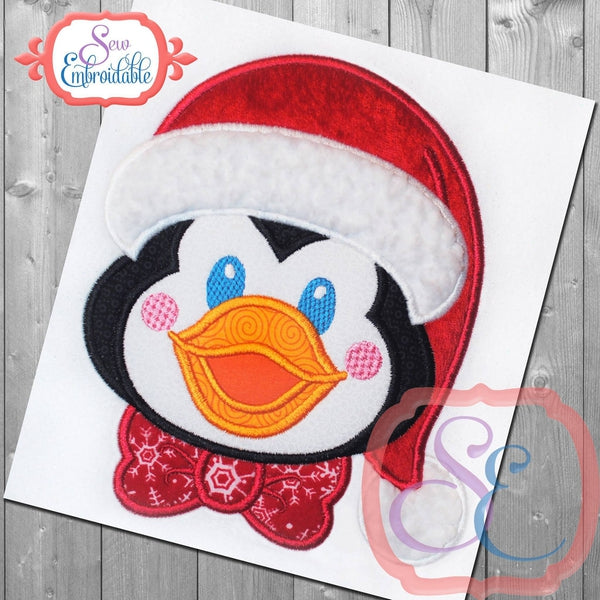 Santa Penguin Boy Applique, Applique