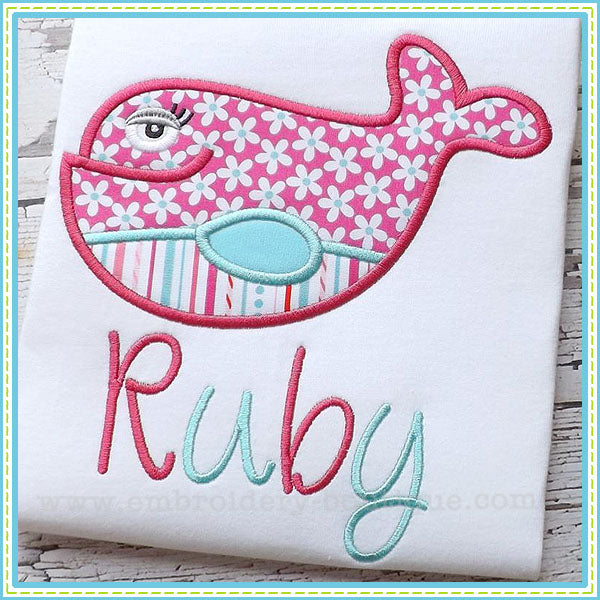 Girly Fish Applique, Applique