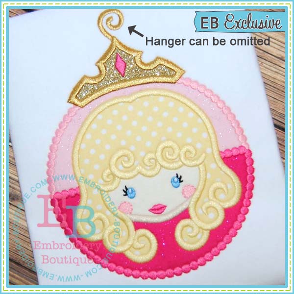 Princess 6 Ornament Applique, Applique