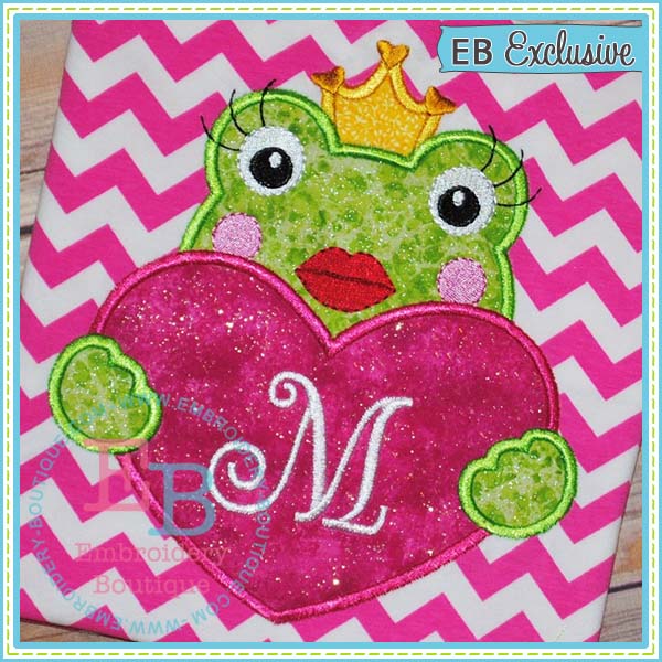 Love Frog Applique, Applique