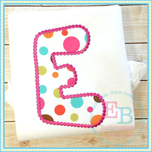 Dotted Bubblegum Applique Alphabet, Applique Alphabet