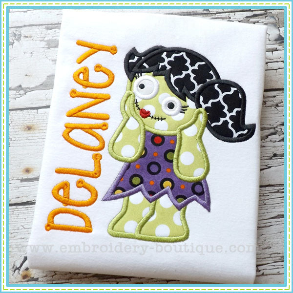 Zombie Girl Applique, Applique