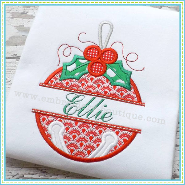 Split Jingle Bell Applique, Applique