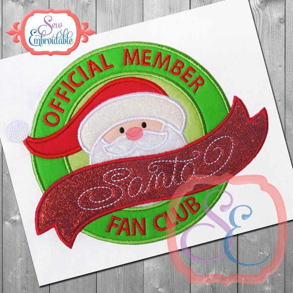 Official Santa Fan Club Applique, Applique