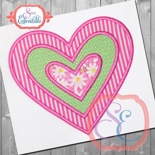 Heart Insert Motif Applique, Applique