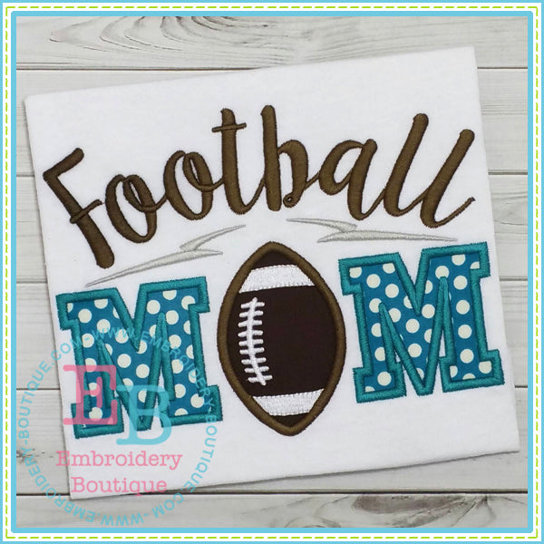 Football Mom Applique, Applique