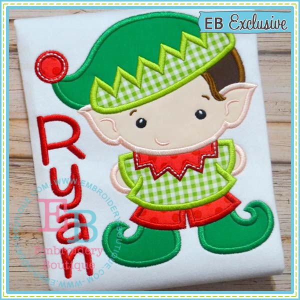 Elf Boy Applique, Applique