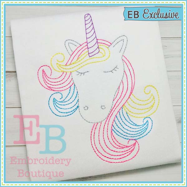 Vintage Unicorn Design, Embroidery