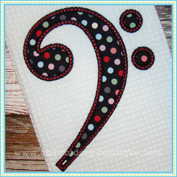 Bass Clef Applique, Applique