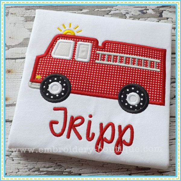 Firetruck Applique, Applique