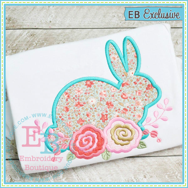 Bunny Roses 2 Applique, Applique