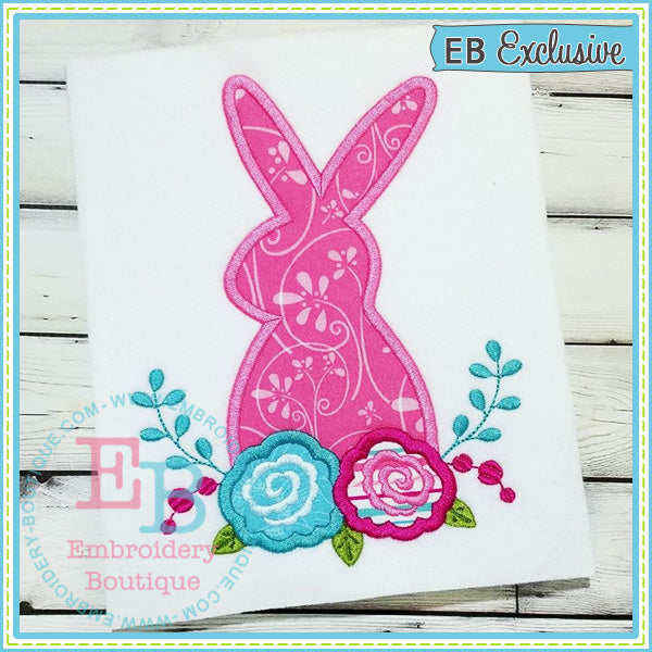 Bunny Roses Applique, Applique