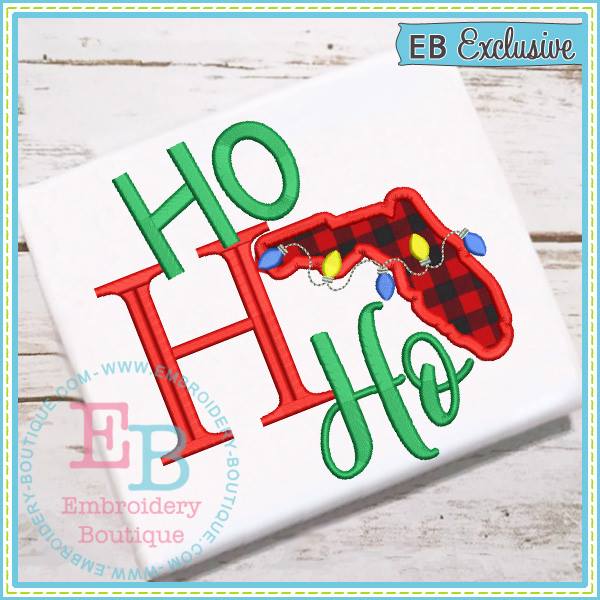 Ho Ho Ho Florida Applique, Applique