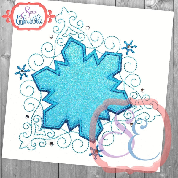 Snow Princess Frame, Applique