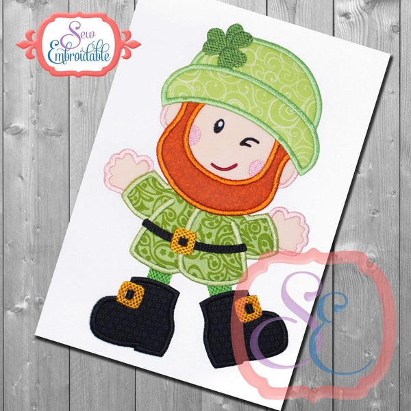Happy Leprechaun Applique, Applique