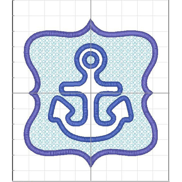 Embossed Anchor Applique, Applique
