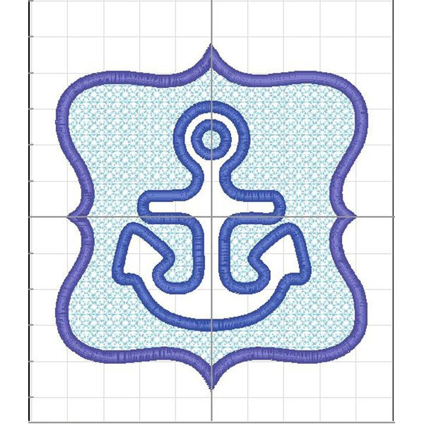 Embossed Anchor Applique, Applique