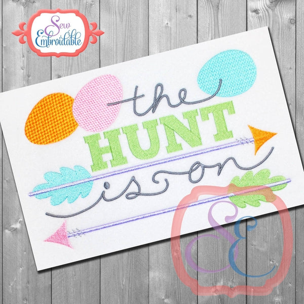The Hunt Is On Embroidery Design, Embroidery