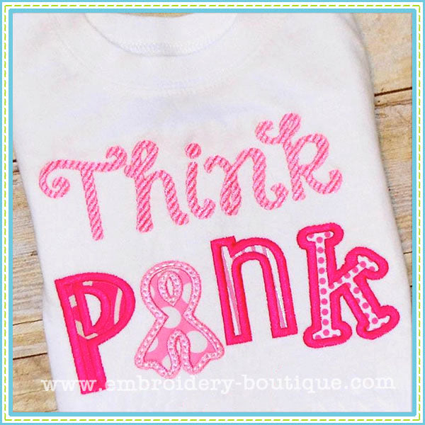 Think Pink Applique, Applique