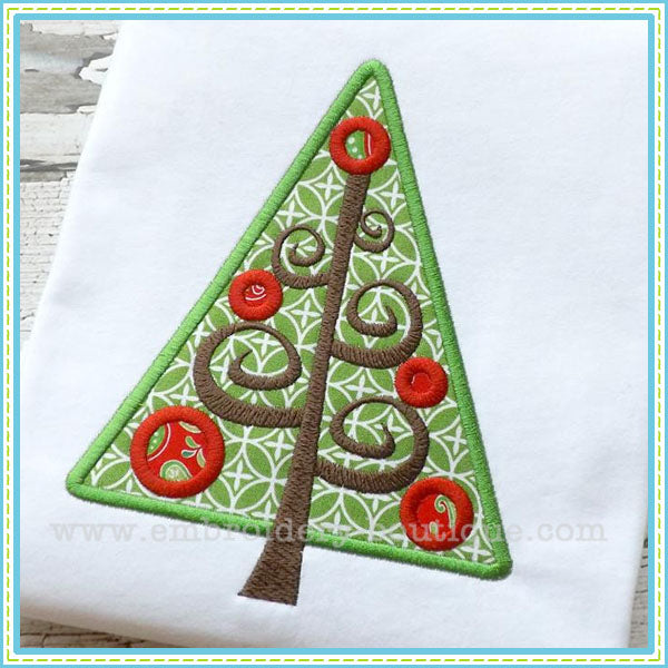 Christmas Tree Branches Applique, Applique