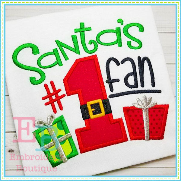 Santa's Fan Applique, Applique