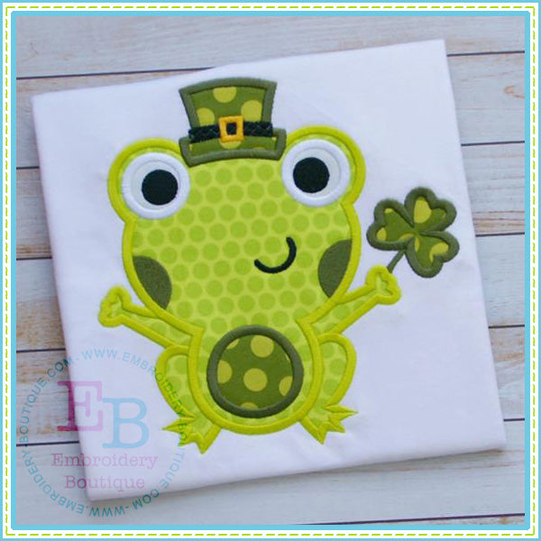 St. Patty's Frog Applique, Applique