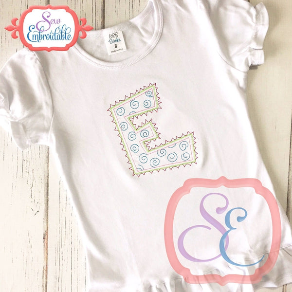 Doodle Embroidery Alphabet, Embroidery