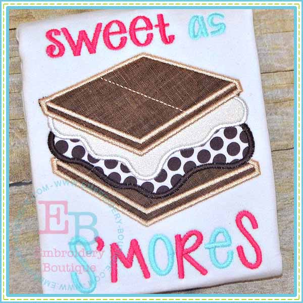 Sweet As S'mores Applique, Applique