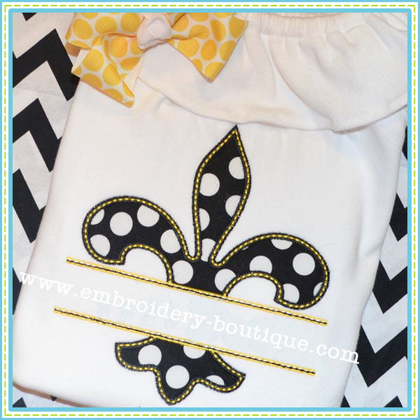 Split Fleur de Lis Applique, Applique