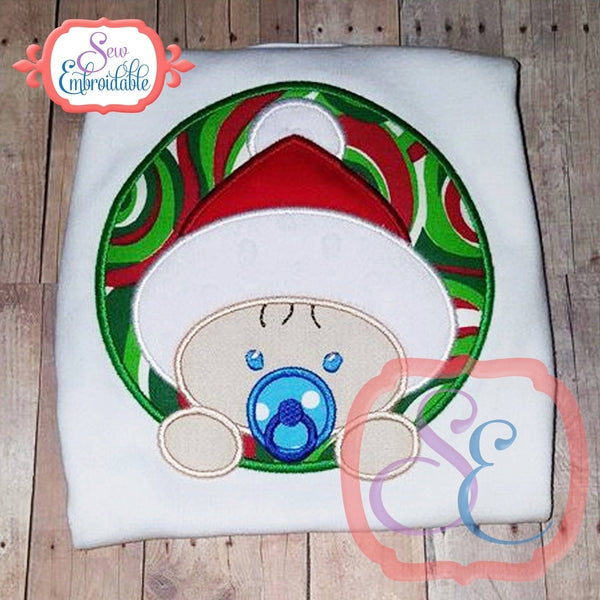 Christmas Baby Boy Applique, Applique