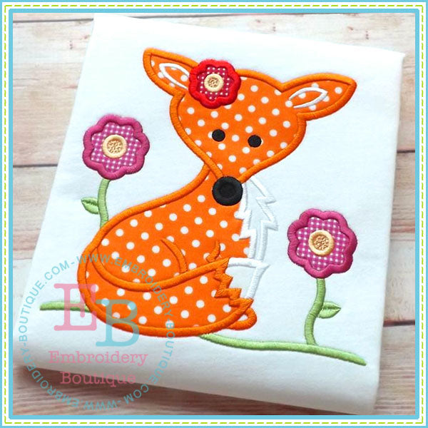 Girl Fox Applique, Applique