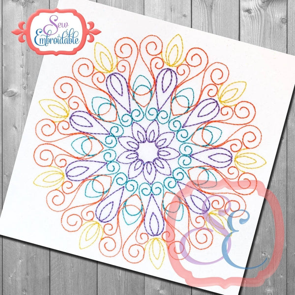 Emma Mandala Quilting Square, Embroidery