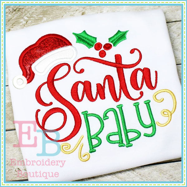 Santa Baby Applique, Applique