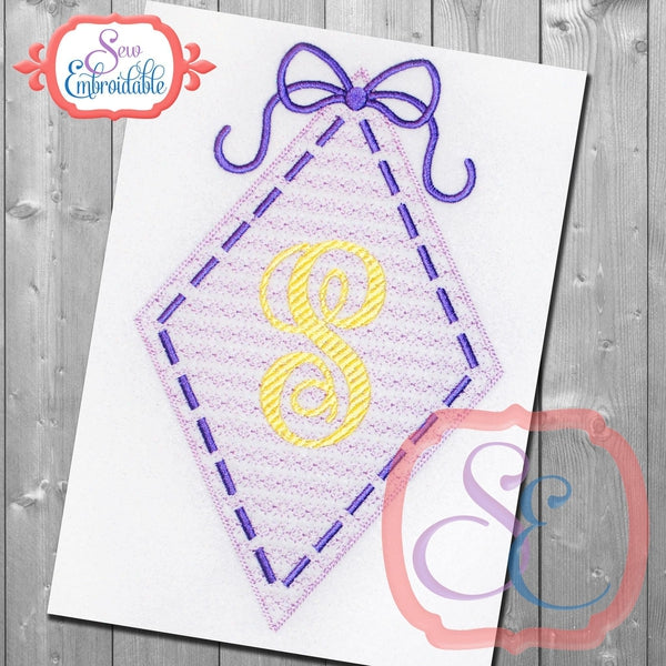 Diamond Motif Frame, Embroidery