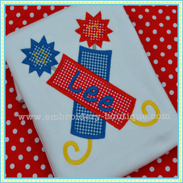 Double Firework Applique, Applique