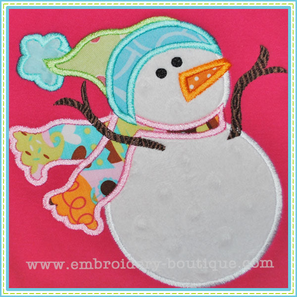 Silly Snowman Applique, Applique