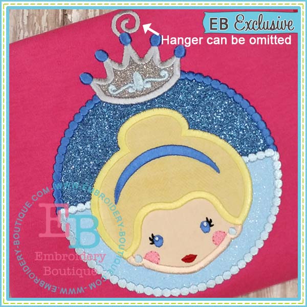 Princess 3 Ornament Applique, Applique