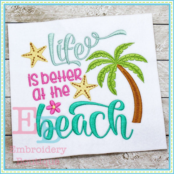 Better At The Beach Design, Applique