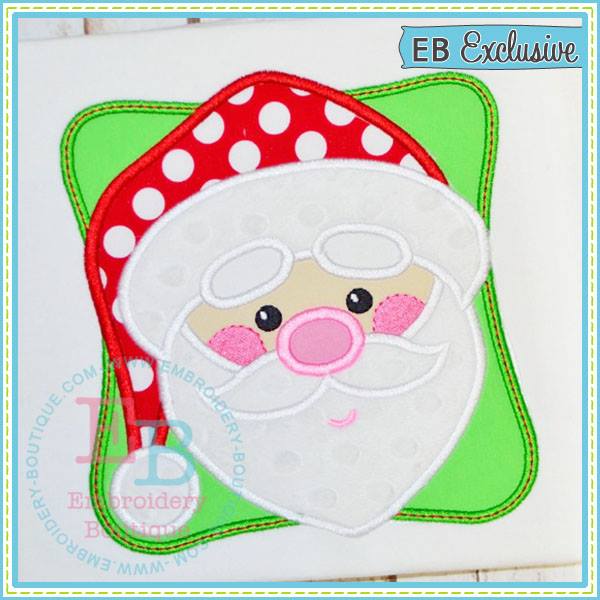 Santa Box Applique, Applique