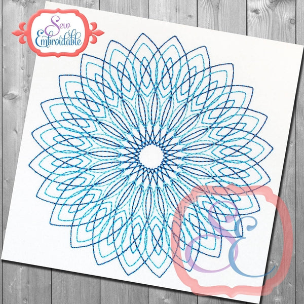 Ramona Mandala Quilting Square, Embroidery